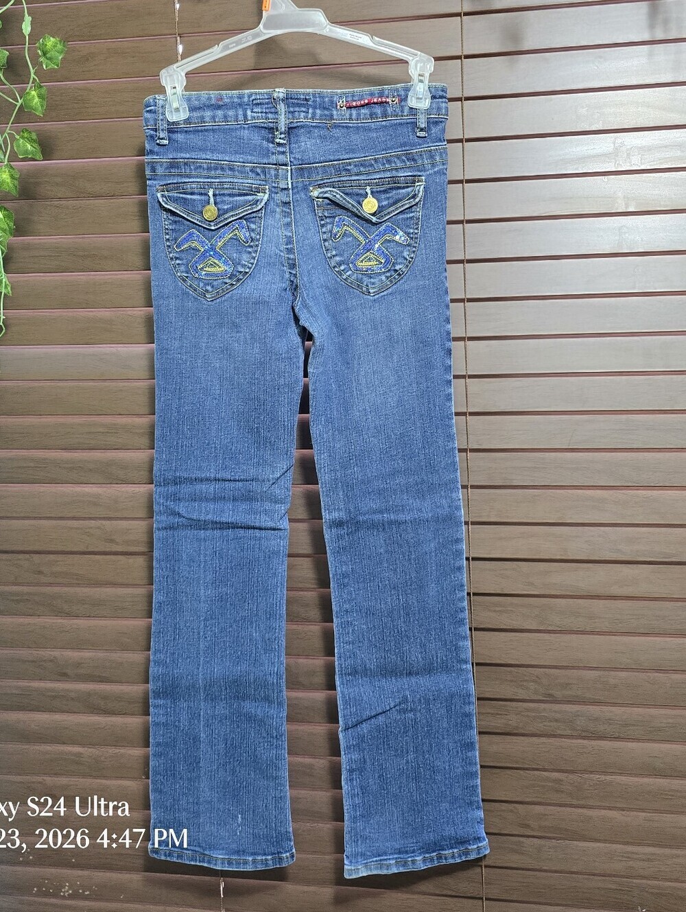 Vigoss Bootcut Low-rise Mid Wash Blingy Girls Jeans Size 12 - Picture 2 of 12